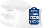 MIULEE 12x20 Down Alternative Pillow Inserts,Pack of 4 Throw Pillows 12 x 20 Inch Body Bed Sleeping Ultra Soft Fluffy Form for Sofa Couch Bed