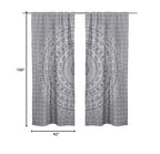 Popular Handicrafts Printed Curtains Panels Set of 2 Indian Hippie Bohemian Beautiful Elephant Mandala Curtain Panels Grey Silver 42x100 Inch - color: Grey Silver, size: 42"W x 100"L (Pack of 2)
