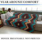 Pure Country Weavers Desert Oasis - Western Tapestry Throw Blanket Woven from Cotton - Made in The USA (72x54) - color: Desert Oasis
