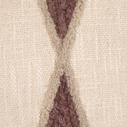Bloomingville Embroidered Cotton Lumbar Pillow with Fringe, Earthen Multicolors - color: Hunter Green, Yellow, Brown, Orange