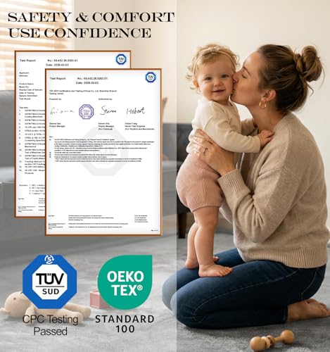 AEOCOO 50x50 Playpen Mat 1.3" Thick Memory Foam Baby Play Mats for Infants Floor Crawling, Toddlers Tummy Time, CloudSoft Velvet Non Slip Cushion, Play Pen, Living Room, Playroom, Tatami Style, Grey - color: Grey, size: 50 x 50 x 1.3 Inch