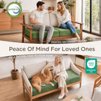 Codi Thick Replacement Couch Cushions, Upholstery Foam with Washable Covers for Sofa Cushion Chair Meditation - 24 × 24 × 5 Inch, High Density Foam, Green - color: Green, size: 24 Inch (Pack of 1)
