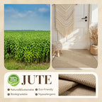 Jute Front Door Mat Indoor Entrance Indoor Door Mat Rugs for Entryway Entry Entrance Mats Inside Doormat Welcome Mats Boho 17"x42" - size: 17"x42"