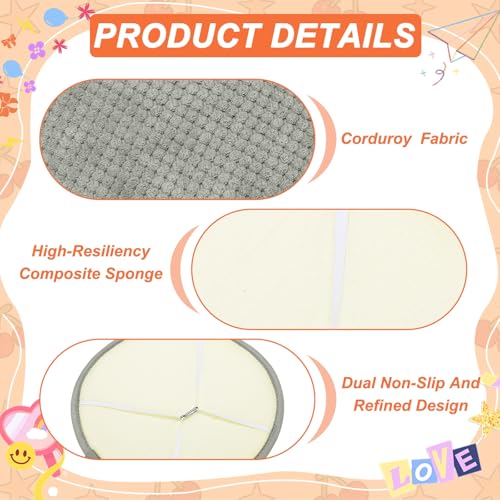 uxcell Round Stool Cushion, 10 x 10 Inch Round Seat Pads with Elastic Straps, Anti-Slip Soft Round Pad Chair Seat Cushions for Dining Chairs Kitchen Bar High Stool, Light Gray - color: Light Gray, size: 10 x 10 Inch