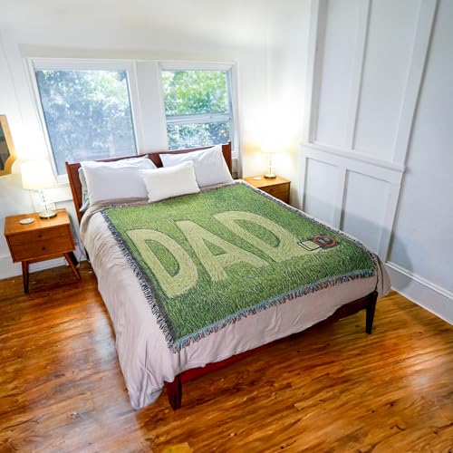 Pure Country Weavers Lawn Dad Blanket - Gift Tapestry Throw Woven from Cotton - Made in The USA (72x54) - color: Lawn Dad, size: 72x54