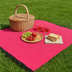 Open Road Goods Solid Color Mexican Yoga Blanket – Large Handwoven Throw for Yoga, Beach, Camping or Home – Soft and Durable Cotton Blend - color: Hot Pink