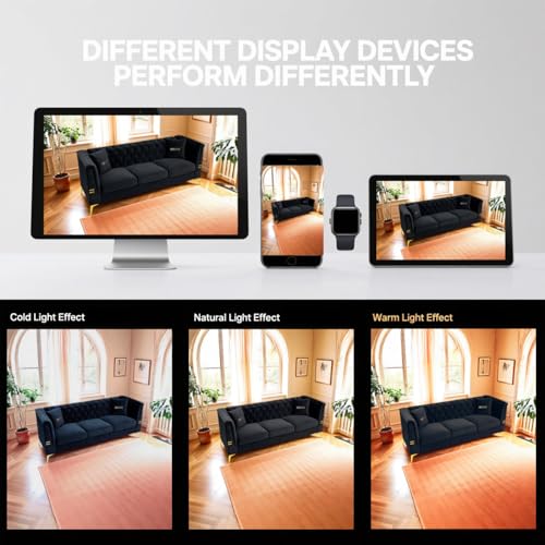 KEIKI 82" Oversized Luxury Velvet Chesterfield Sofa with 2 Pillows, Deep Button Tufted Backrest, Modern Style Gold Metal Accents 3-Seater Couch, Easy Assembly, for Living Room, Apartment, Black - color: Black, size: 82"