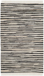 SAFAVIEH Rag Rug Collection Accent Rug - 3' x 5', Black & Multi, Handmade Boho Stripe Cotton, Ideal for High Traffic Areas in Entryway, Living Room, Bedroom (RAR129Q) - color: Black/Multi, size: 3' x 5' (Rectangular)