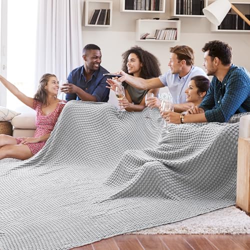 Bedsure Cooling Cotton Waffle Oversized King Blanket - Lightweight Breathable Blankets Rayon Derived from Bamboo for Hot Sleepers, Luxury Throws for Bed and Sofa, Grey, 120x96 Inches - color: Grey, size: Oversized King (120" X 96")