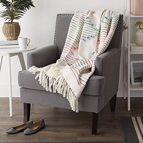 DII Multi Color Diamond Cut Throw, 50x60 with 2.5" Fringe - color: Multicolor