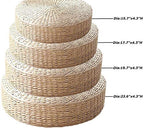 HUAWELL 2 Pack Tatami Floor Pillow Sitting Cushion Bigger Size,Round Padded Room Floor Straw Mat for Outdoor Seat (Dia: 19.7) - style: 19.7 Inch