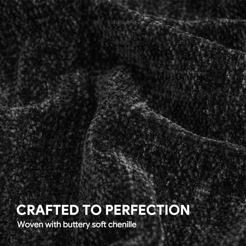 RECYCO Throw Blanket Soft Cozy Chenille Throw Blanket with Fringe Tassel for Couch Sofa Chair Bed Living Room Gift (Black, 50" x 60") - color: Black, size: 50'' X 60''