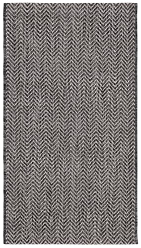 SAFAVIEH Outdoor Accent Rug 2'3"x5' - Courtyard Collection - Coastal Design, Black & Beige, Durable & Easy Cleaning, Ideal for Patio, Entryway, Mudroom, Backyard (CY8022-36621) - color: Black/Beige, size: 2'3" x 5' (Rectangular)