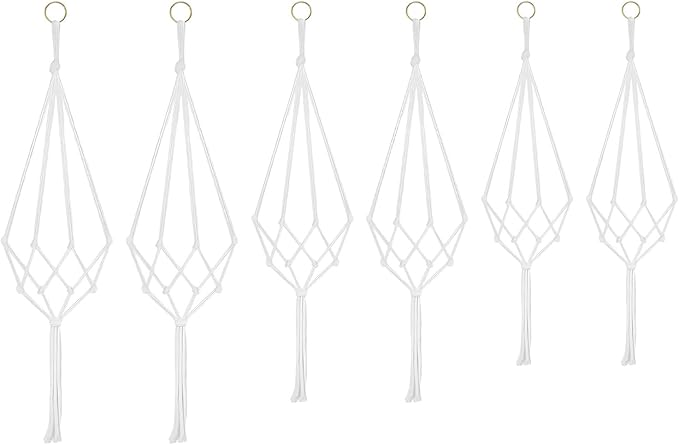 Macrame Plant Hangers, 3 Sizes 24"/32"/39" Indoor Hanging Plant Holder, Ceiling Crochet Handmade Home Decor Set for Hanging Plants Basket Pot, Home Farmhouse Decor