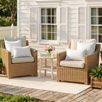 MIULEE Pack of 2 20x20 Outdoor Pillow Inserts, Waterproof Decorative Square Throw Pillow Inserts for Patio Sofa Garden Porch Couch - size: 20x20 Inch