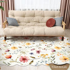 Drydiet Boho Area Rugs Cute Sweet Throw Rugs Aesthetic Soft Bedroom Carpet for Living Room Dining Playroom Nursery Family Indoor Dorm (Wildflower) - style: Wildflower