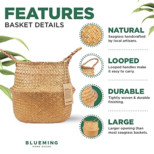 Plant Basket – Olive Tree Pot for Indoor Fake Trees, 9-10 Inch Woven Wicker Planter Baskets for Faux Artificial House Plants (Original, Large) - color: Original, size: Large