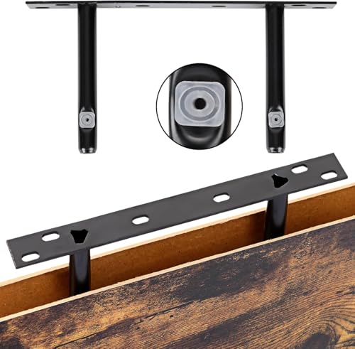 Fixwal Wood Floating Shelves, Wall Shelves Set of 4, Shelves for Wall Decor, with Invisible Brackets for Bathroom, Living Room,Bedroom and Kitchen(15.7in, Rustic Brown) - color: Rustic Brown, size: 15.7in
