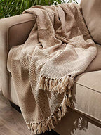 DII Diamond Throw Collection Cotton Woven, 50x60, Stone - color: Stone