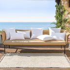 MIULEE Pack of 4 18x18 Outdoor Pillow Inserts, Water-Resistant Throw Pillow Inserts Decorative Premium Square Pillow Stuffer Sham for Porch Swing Couch Sofa Cushion Patio Furniture - size: 18x18 Inch (Pack of 4)