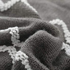 BOURINA Fluffy Chenille Knitted Fringe Throw Blanket Lightweight Soft Cozy for Bed Sofa Chair Throw Blankets Grey 60" x 80" - color: A-grey, size: 60"×80"