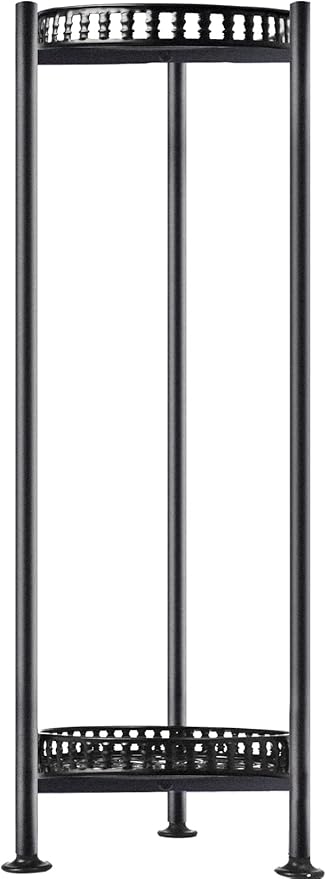 Plant Stand Indoor Outdoor, 30'' Tall Plant Stands, 2 Tier Metal Planter Stand, Flower Stand Plant Pot Holder for Living Room, Corner, Deck