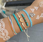 choice of all String Bracelets for Women Boho Wave Surfer Beach Wear Cute Bracelets Set Summer Friendship Jewelry Accessories Beach Stuff - color: D2:12 pcs blue orange surfer bracelets