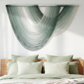 Tempospark Large Macrame Wall Hanging, 59x39 Inch Boho Wall Hanging, Macrame Wall Art Hand-dyed Ombre Design for Bedroom Living Room Apartments Entryways, or Above Bed - color: Sage Green