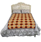Pure Country Weavers Plaid Blanket Mango Orange Yellow - Patterns Gift Tapestry Throw Woven from Cotton - Made in the USA (72x54) - color: Mango Orange Yellow