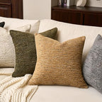Yangest Chenille Pillow Cover 18 x18 Inches, Thick Textured Square Throw Pillow Cover Farmhouse Modern Soft Accent Couch Neutral Pillow Cover for Living Room Bedroom, Yellow - color: Yellow, size: 18" x 18" (Pack of 1)