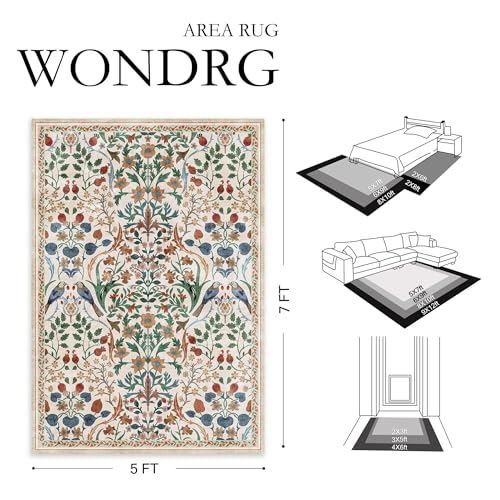 2x3 Washable Area Rug for Entryway Beige Floral Vintage Non Slip Low Pile Thin Rug Soft Lightweight Stain Resistance Doormat Living Room Kitchen Bathroom Laundry Room Home Decor - color: Floral | Beige, size: 2'x3'