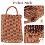 OSALADI Hanging Fruit Basket for Kitchen Wall Woven Storage Basket 11.02X7.08X11.41 Inch Vegetable Organizer with 2 Pack for Home and Outdoor Use