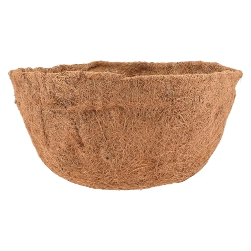 Arcadia Garden Products Extra Durable 1549B 16-inch Coco Liner for Round Hanging Basket Planters, Natural Coconut Fiber Replacement Liner for Garden Outdoor Flower Pots - size: 16-Inch, style: Round Basket
