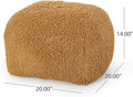 Foamma Pouf Ottoman 20" 20"x14", Yellow - Square Ottoman Foot Rest for Living Room and Bedroom, Spongy Pouf Footstool with Microfiber Chenille Cover, Foot Rest for Couch with Removable Cover - color: Yellow