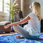 Large Microfiber Boho Mandala Beach Towel Round Bohemian Beach Blanket Hippie Indian Throw Blanket Beach Tapestry Sand Free Quick Dry Yoga Picnic Mat Wall Decor Circle Tablecloth,59'',Ocean Blue - color: Ocean Blue Mandala