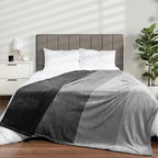 PAVILIA Black Ombre Fleece Throw Blanket for Couch Sofa Bed, 50x60 - color: Gradient - Black, size: 50 x 60 Inches - Throw