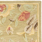 SAFAVIEH Blossom Collection 5' x 8' Green/Multi BLM785A Handmade Floral Premium Wool Area Rug - size: 5' x 8' (Rectangular)