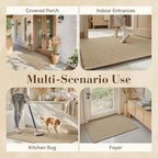Jute Front Door Mat Indoor Entrance Indoor Door Mat Rugs for Entryway Entry Entrance Mats Inside Doormat Welcome Mats Boho 17"x42" - size: 17"x42"