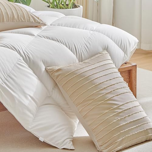 WARMDERN Khaki Striped Pillow Covers Queen Pillow Cases Soft Microfiber Stripe Pillow Cases Set of 2 Boho Tufted Stripes Textured Pillowcase with Envelope Closure(Khaki, Queen, 20x30 Inches) - color: Khaki-striped, size: 20" x 30" (Pack of 2)