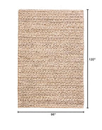 Dash and Albert Jute Area Rug - 7.5 X 9.5 Bleached Oak Solid Handwoven Accent Rug - Durable, Eco-Friendly, High Traffic Areas Hallway, Bedroom, Stairs - Premium Luxury Hotel Quality Soft Breathable - color: Jute Woven Bleached Oak, size: 7'6" x 9'6" (Rect