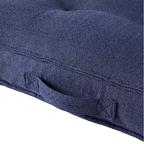 Square Tufted Floor Pillow with Removable Cover, Cobalt, Large (40") - color: Cobalt, size: Large (40")