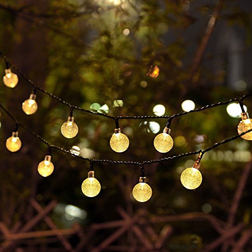 Battery Operated String Lights Waterproof 16FT 30 LED 8 Modes Fairy Garden Globe String Lights with Timer for Christmas Tree Holiday Outdoor Indoor Patio Party Decor, Warm White (2 Pack) - color: Green Wire Warm White, size: 2 Pack