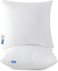 Leeden 28x28 Pillow Inserts Pack of 2, 28 Inch Throw Pillow Inserts, Soft Fluffy Decorative Square Throw Pillows for Couch, Sofa, Bed, and Home Decor White Pillows