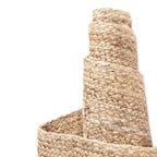 Rugs.com - Braided Jute Rug – 3 Ft Square Natural Jute Rug – Eco-Friendly Coastal Style for Entryways and Kitchens - size: 3'3" x 3'3" (Square)