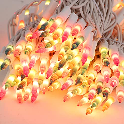 LJLNION 3 Sets Easter String Lights, 150 Count 30 FT Each White Wire Mini Pastel Fairy Lights, 120V UL Certified Connectable Xmas Lights for Garden Patio Holiday Party Outdoor Decoration, Multicolor - color: Pastel