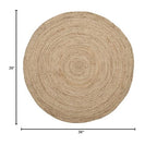 SAFAVIEH Area Rug 3' Round - Natural Fiber Collection - Natural Brown, Handmade Jute, Braided Border Design (NF801N) - color: Natural, size: 3' (Round)