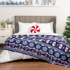 PAVILIA Christmas Snowman Throw Blanket | Blue Holiday Christmas Fleece Blanket | Soft, Plush, Warm Winter Cabin Throw, 50x60 (Blue Christmas) - color: Blue Christmas, size: 50 x 60 Inches - Throw
