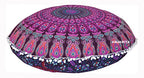 32" Peacock Mandala Bohemian Yoga Meditation Floor Pillow Cover Comfortable Home Car Bed Sofa Cushion Couch Seating Large Zipped Throw (32 inches, Pink Purple) - color: Pink Purple