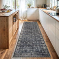 Bloom Rugs Washable Non-Slip 12 ft Runner - Black/Brown Traditional Runner for Entryway, Hallway, Bathroom, and Kitchen - Exact Size: 2.5' x 12' - color: Black / Brown, size: 2'6" x 12' (Runner)