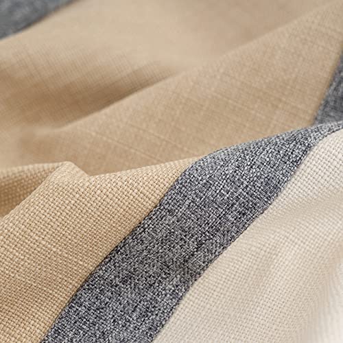 Yangest Patchwork Pillow Cover 12x20 Inch Luxury Cotton and Linen Cushion Cover Rectangle Pillowcover for Couch Bedroom Living Room,Khaki - color: Khaki, size: 20" x 12" (Pack of 1)